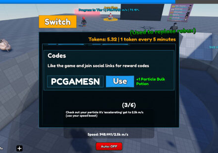 Using Accelerator Incremental codes on Roblox.