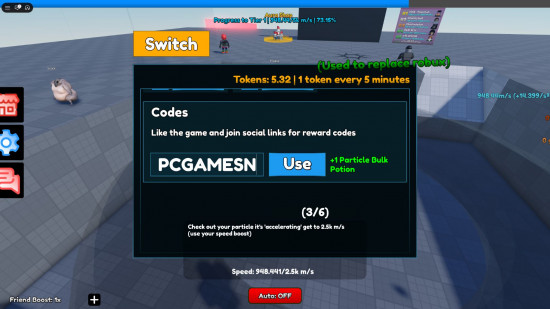 Using Accelerator Incremental codes on Roblox.