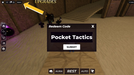 How to redeem re aura codes in the Roblox game