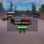Wheelie District codes redemption screen with Pocket Tactics filled in to demonstrate where the code goes
