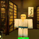 Echoes of Heian codes: A screenshot of the character menu featuring a bald character in the centre. The codes box in the bottom left says Pocket Tactics and there's a PT logo in the top right corner