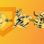 Pokemon Electabuzz: Three yellow and black creatures in front of yellow circles