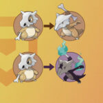 Pokemon Marowak: Two Cubones and Two Marowaks in small circles