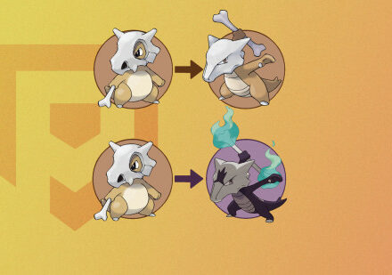 Pokemon Marowak: Two Cubones and Two Marowaks in small circles