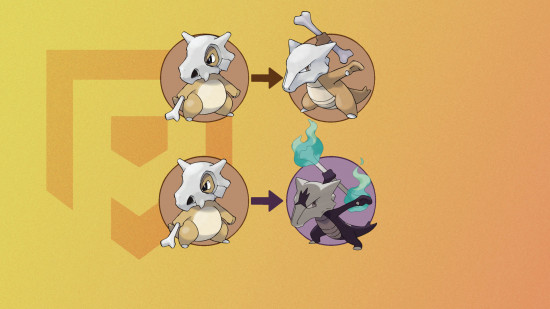 Pokemon Marowak: Two Cubones and Two Marowaks in small circles