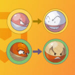 Pokemon Voltorb: Voltorb and Electrode in yellow circles