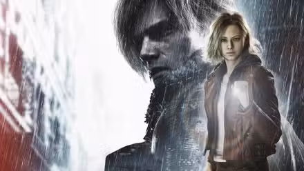 Resident Evil Requiem Key Art Grace in foreground and Leon in background