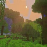 A forest in Minecraft