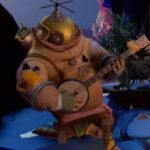 Outer Wilds character playing music
