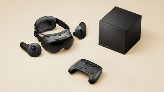 Valve breaks down the issues causing Steam Machine launch delay . Steam controller, machine and frame against a cream background.
