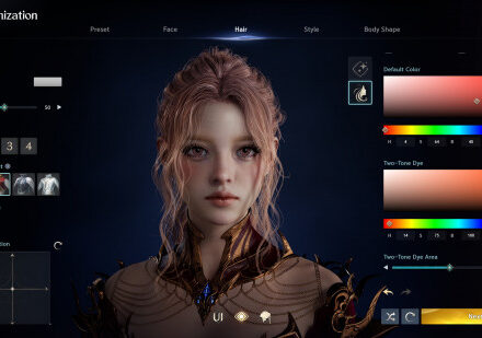 The character creation screen in AION 2.