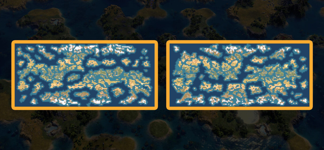 Civilization 7 update 1.4.1 patch notes - The new style of Archipelago map, using the Voronoi generation system.