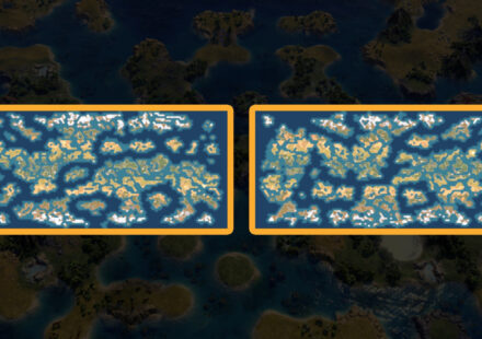 Civilization 7 update 1.4.1 patch notes - The new style of Archipelago map, using the Voronoi generation system.
