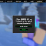 Demon Born codes: A screenshot of the codes box with Pocket Tactics in the slot and a PT logo in the top right corner