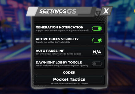 Card Chronicles codes: A screenshot of the code redemption screen with Pocket Tactics in the box and a PT logo in the top right corner