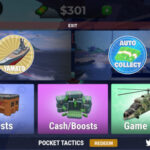 Navy Tycoon codes redemption screen with the code as Pocket Tactics