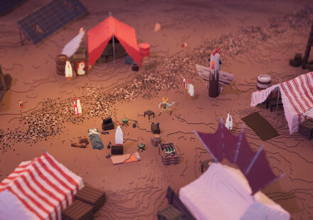 A camp in the overworld in Erosion.