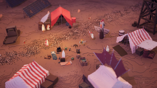 A camp in the overworld in Erosion.