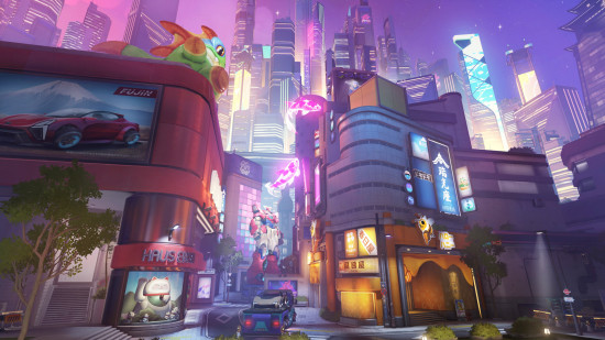 Overwatch events: Anima Strike, set in the neon-drenched Neon Junction.