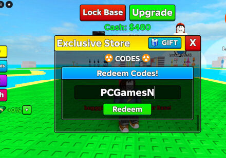 Merge a Nuke codes: A screenshot of the codes box with PCGamesN in the box and a PCGN logo in the top right corner