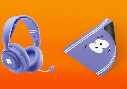 south park x steelseries gaming gear - towlie headset and mouse mat