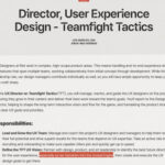 Teamfight Tactics Unreal Engine: Job ad