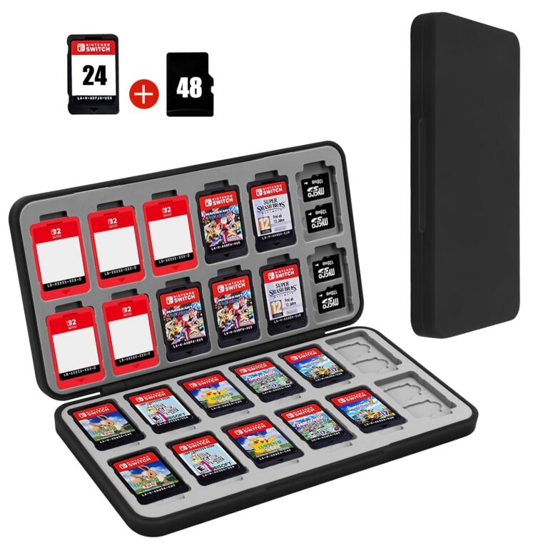 Case para Jogos Nintendo Switch FYY: Porta Cartuchos com 24 Slots e 48 Micro SD – Rígida e Antichoque