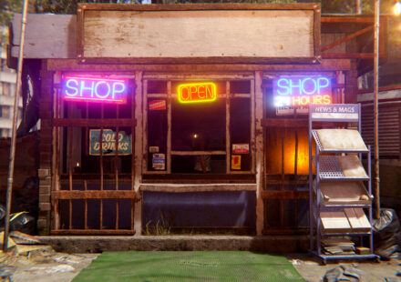 A Rentable Shop monument as it appears in Rust