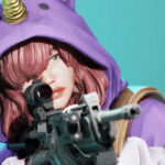 Roblox Bungie Drifters: An image of a female character with a weapon in Drifters Roblox.