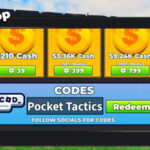 Roll to Defend codes: A screenshot of the codes box in Roll to Defend with Pocket Tactics in the slot and a PT logo in the top right corner