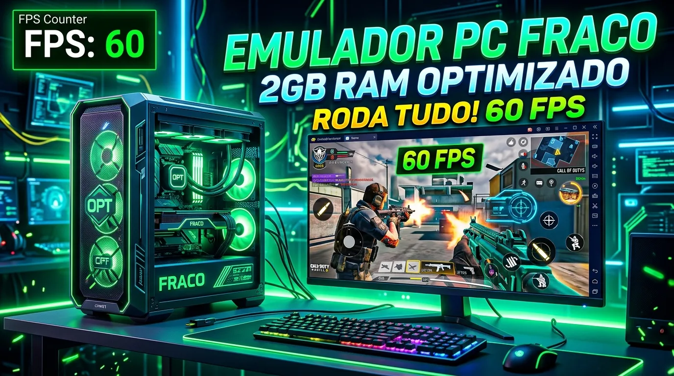 Top 3 Emuladores Mais Leves para PC Fraco (2GB RAM) em 2026: Qual Vale a Pena?