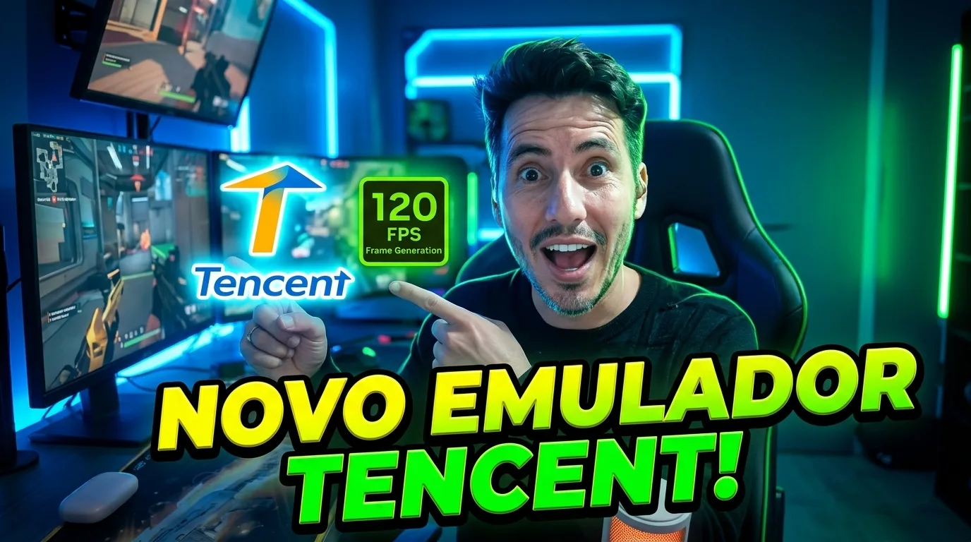 Novo Emulador Tencent com Frame Generation: 120 FPS Travado, Anti-Ban e Parceria com a Intel