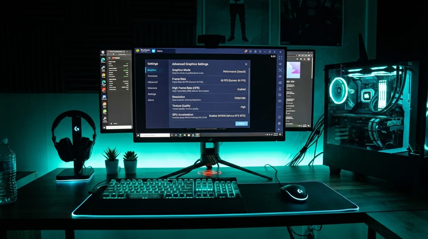 Painel de Configuração e Desempenho do MSI App Player para PC Fraco