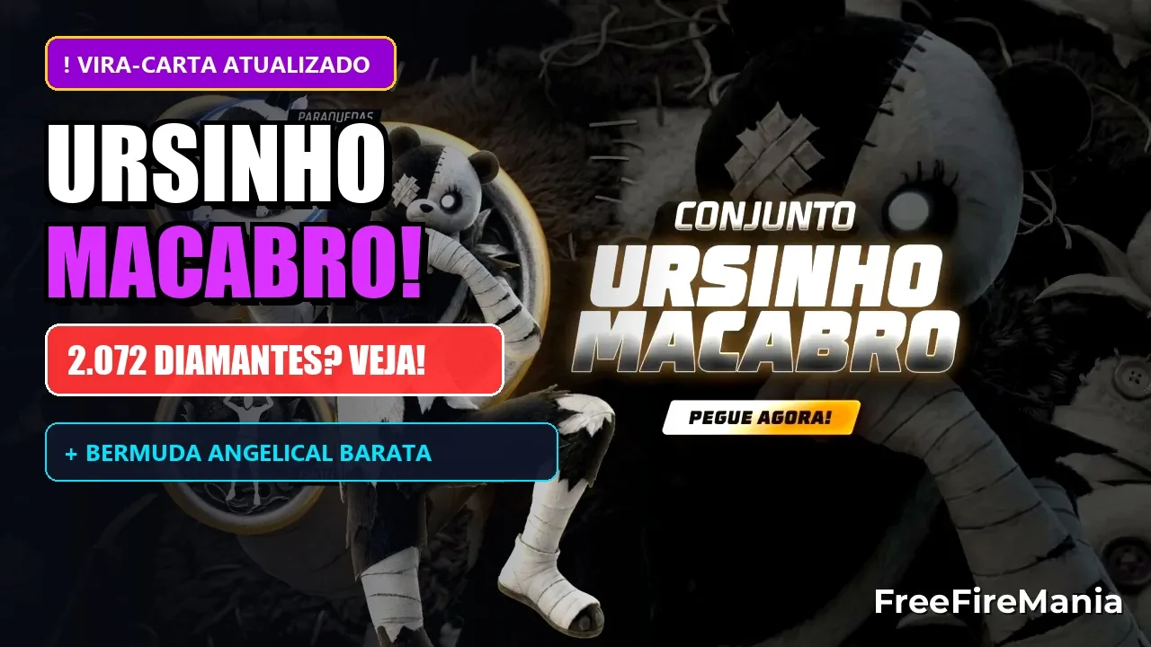 Free Fire Vira-Carta: Conjunto Ursinho Macabro Vale a Pena? Confira Precos e Analise