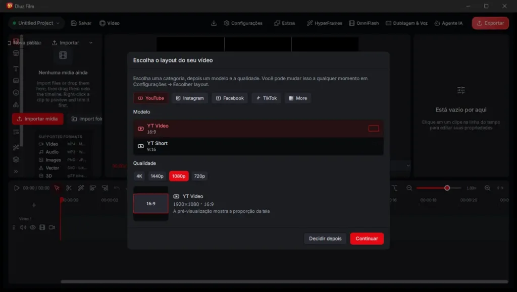 Dluz Film PRO v2.0: Conheca o Novo Editor de Video com Agente IA e Dublagem Automatica
