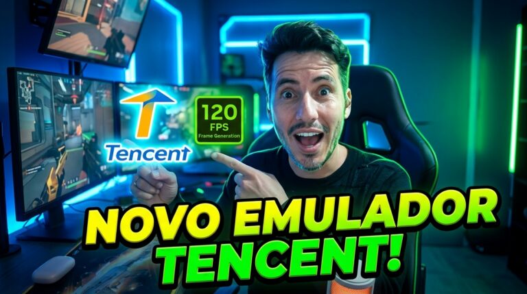 Novo Emulador Tencent com Frame Generation: 120 FPS Travado, Anti-Ban e Parceria com a Intel