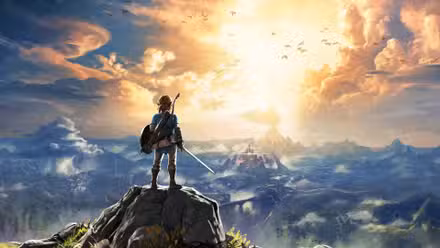 zelda breath of the wild key art mountain