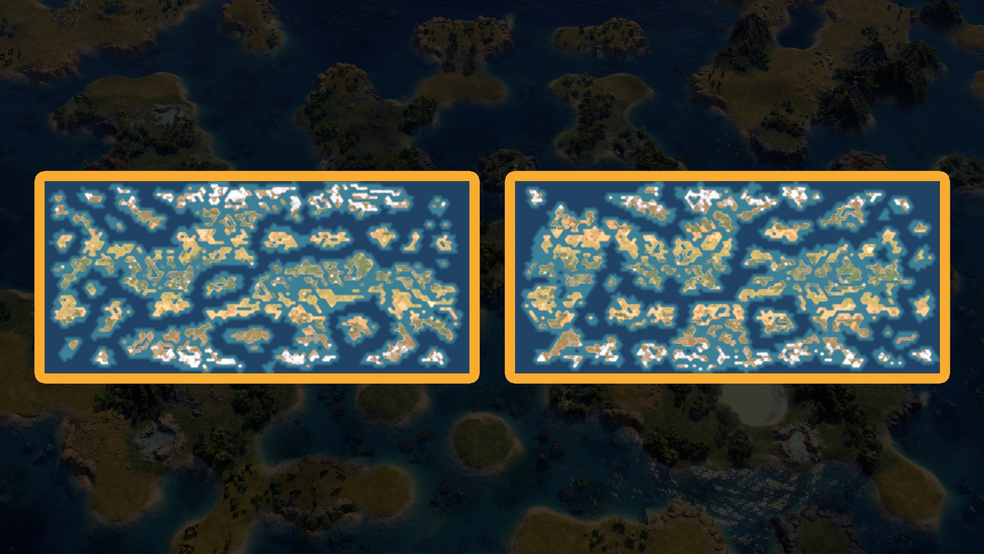 Civilization 7 update 1.4.1 patch notes - The new style of Archipelago map, using the Voronoi generation system.