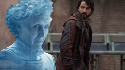 A combined image of Maarva and Cassian Andor in Disney+'s Andor