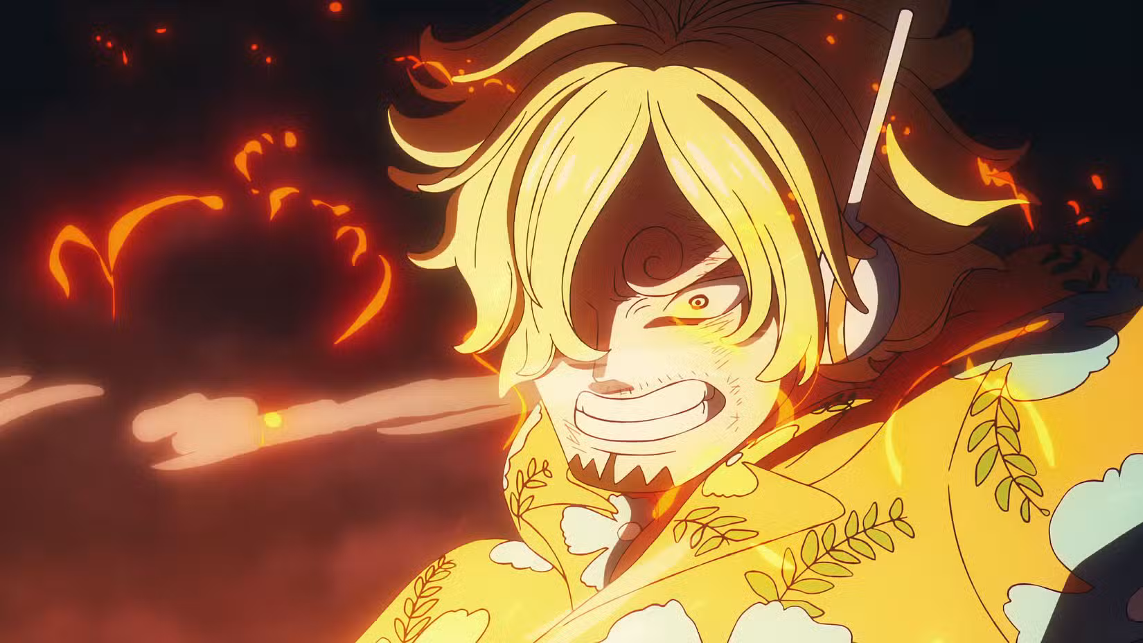 Sanji Upgraded Power Demon God Ifrit Elbaf Arc Climax one piece